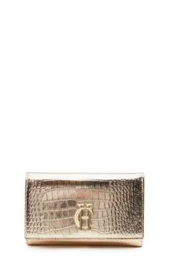 Holland Cooper Highbury Clutch Bag Gold Croc Clearance