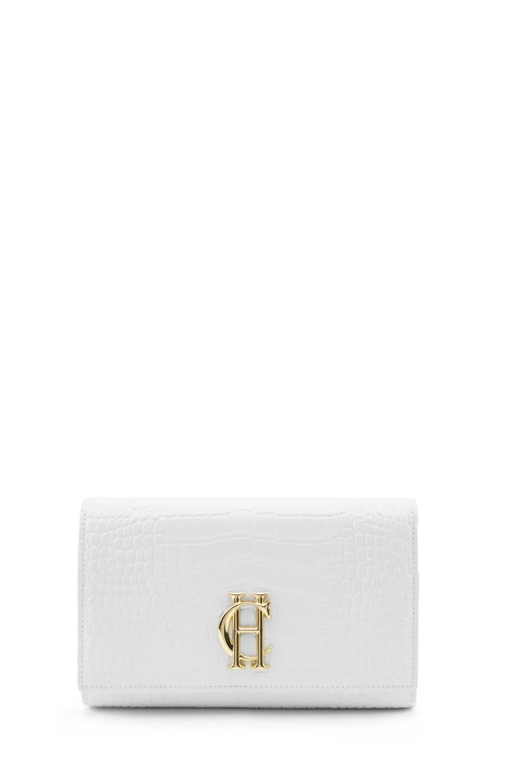 Holland Cooper Highbury Clutch Bag White Croc Online