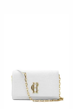 Holland Cooper Highbury Clutch Bag White Croc Online