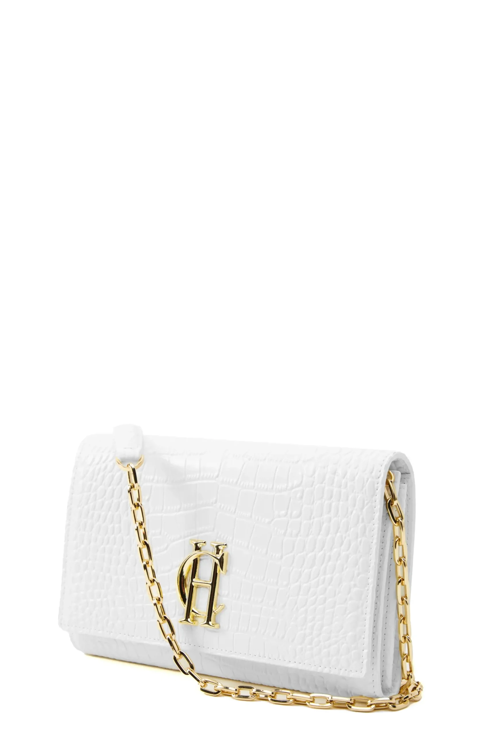 Holland Cooper Highbury Clutch Bag White Croc Online