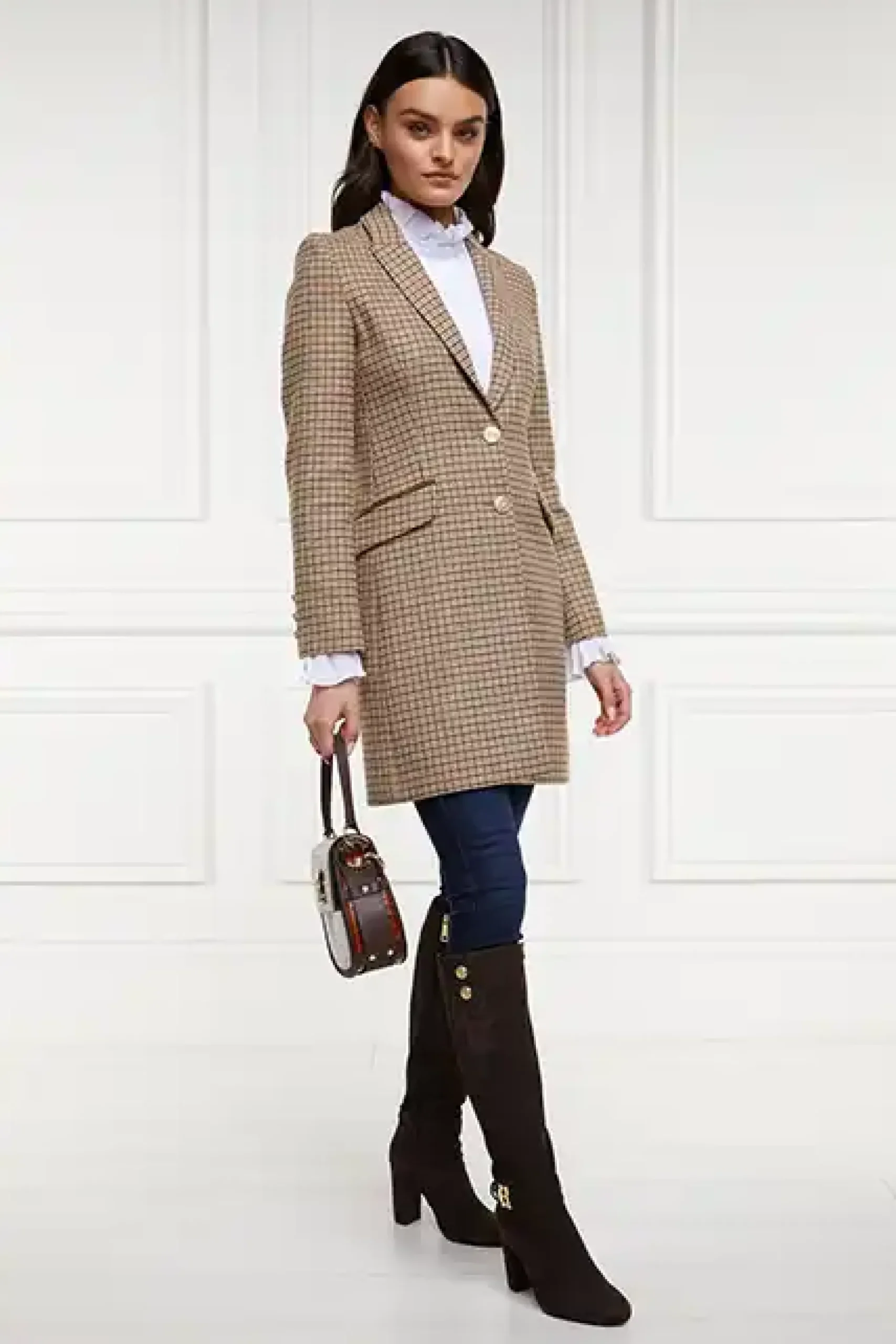 Holland Cooper Highgrove Coat Charlton Tweed Hot