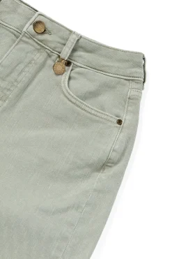 Holland Cooper High Rise Denim Short Sage