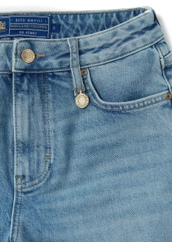Holland Cooper High Rise Denim Short Vintage Indigo Outlet