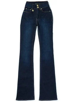 Holland Cooper High Rise Flared Jean Deep Indigo New