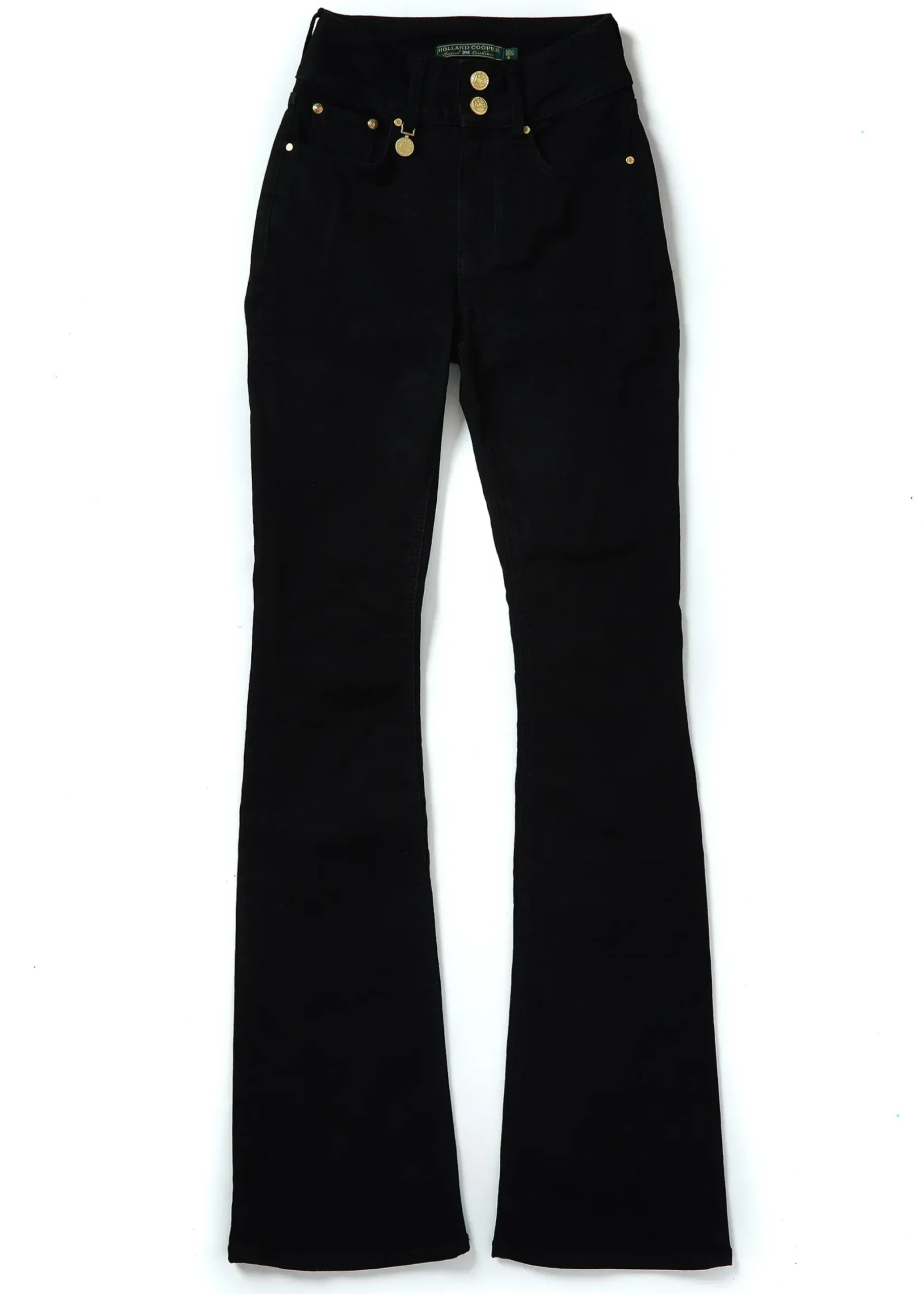 Holland Cooper High Rise Flared Jean Stay Black Best