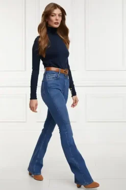 Holland Cooper High Rise Flared Jean Denim Sale