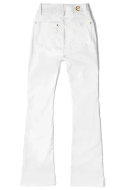 Holland Cooper High Rise Flared Jean White Best