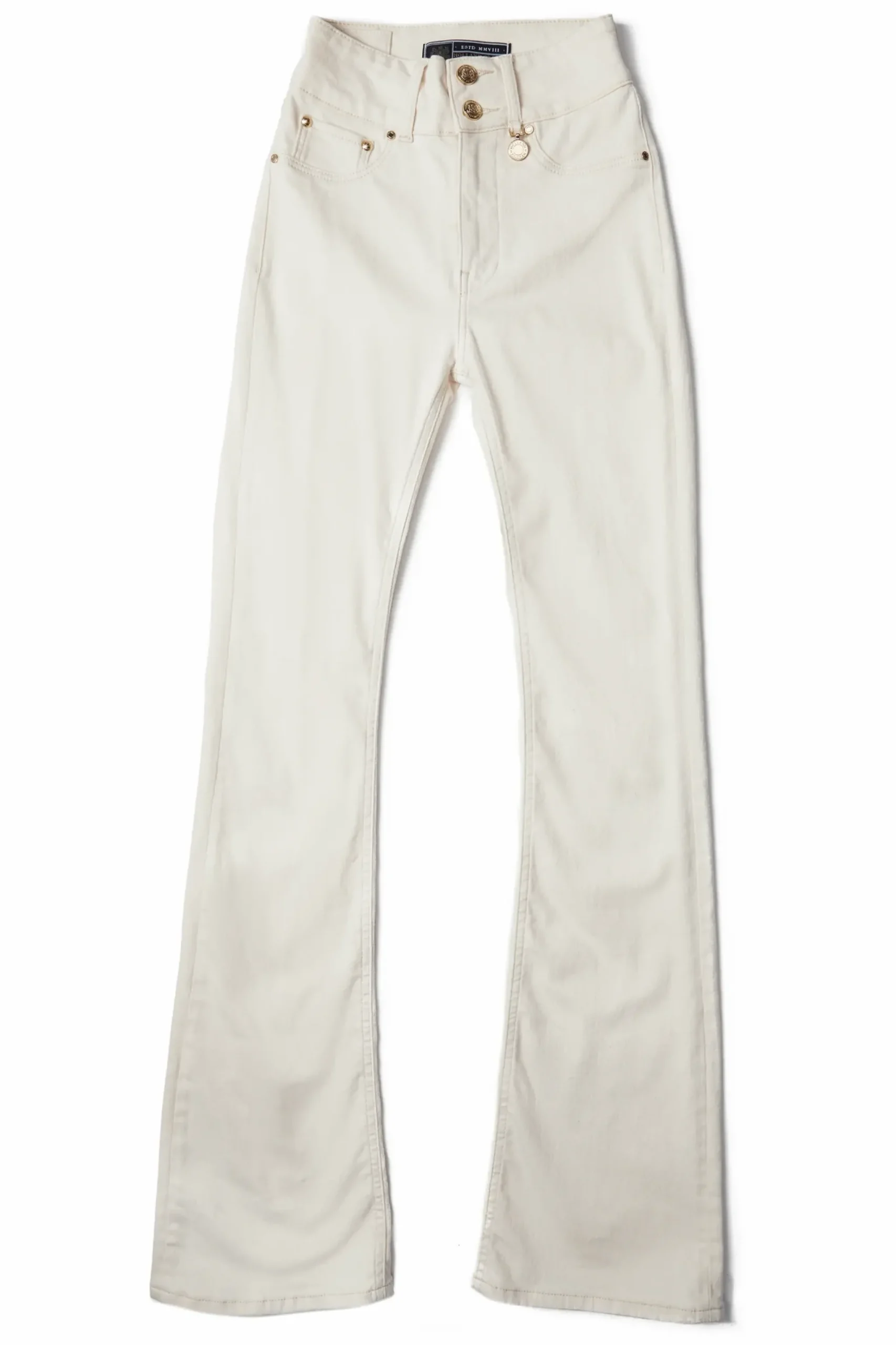Holland Cooper High Rise Flared Jean Oatmeal Best
