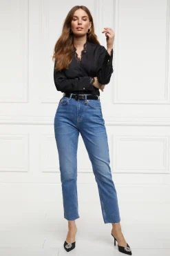Holland Cooper High Rise Slim Jean True Indigo Discount