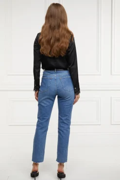 Holland Cooper High Rise Slim Jean True Indigo Discount