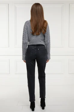 Holland Cooper High Rise Slim Jean Washed Black Sale