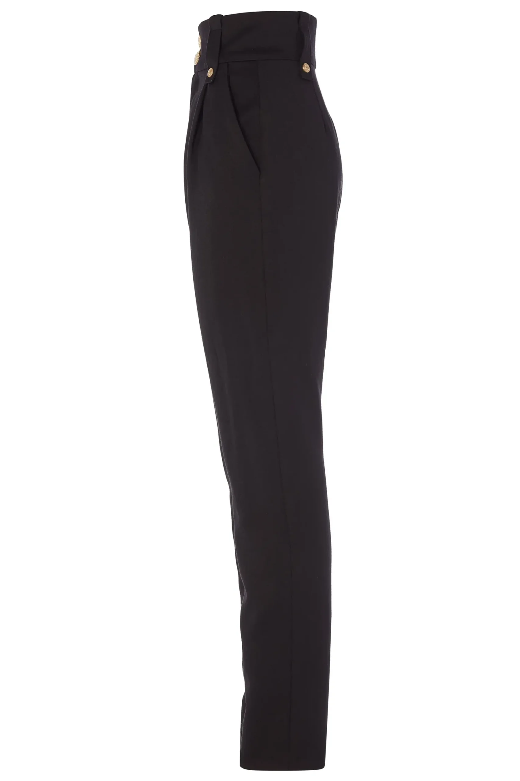 Holland Cooper High Waisted Peg Trouser Black Barathea Sale
