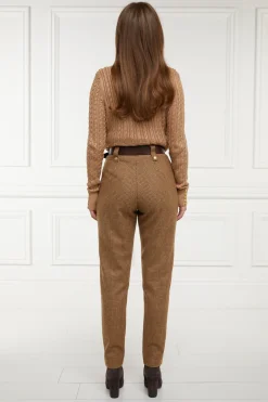 Holland Cooper High Waisted Peg Trouser Tawny Discount