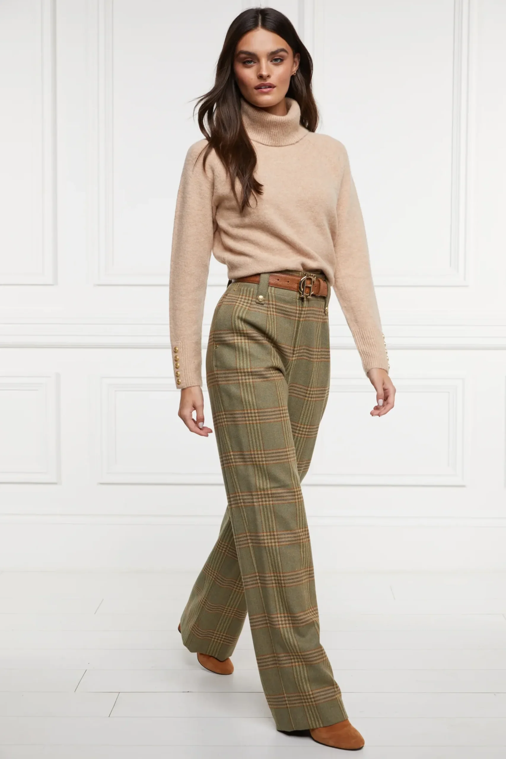 Holland Cooper High Waisted Straight Trouser Leveret