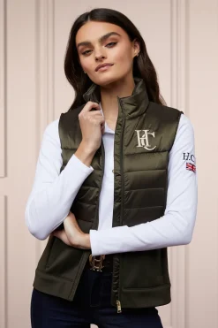 Holland Cooper Hybrid Gilet Khaki Online