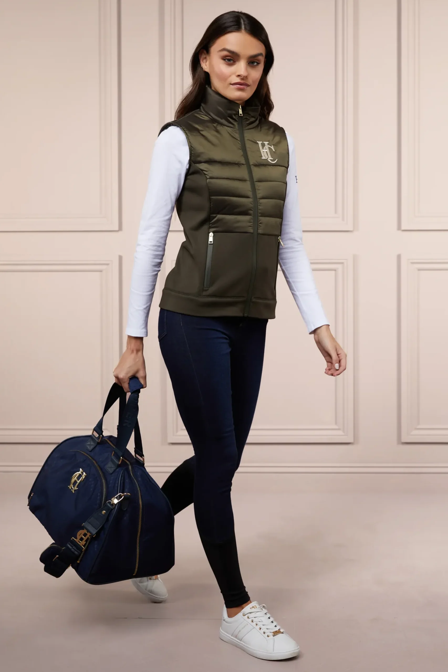 Holland Cooper Hybrid Gilet Khaki Online