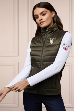 Holland Cooper Hybrid Gilet Khaki Online