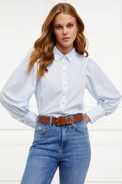 Holland Cooper Isla Shirt Sky Stripe