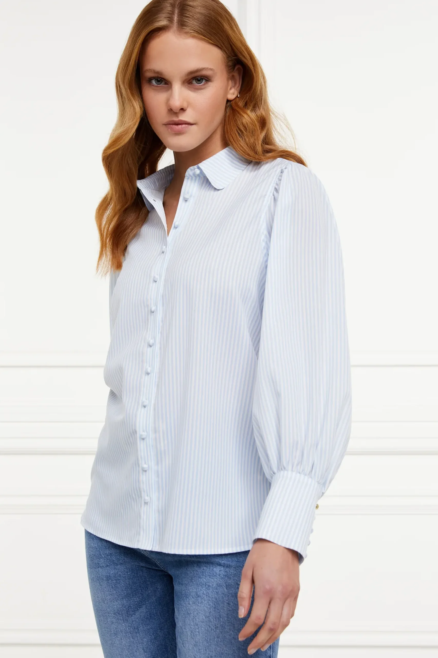 Holland Cooper Isla Shirt Sky Stripe