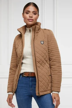 Holland Cooper Juliana Quilted Jacket Coffee Clearance
