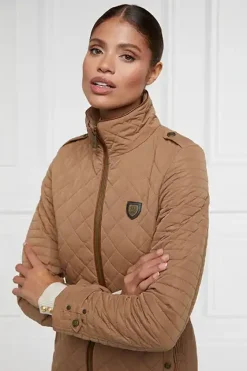 Holland Cooper Juliana Quilted Jacket Coffee Clearance