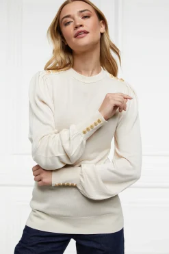 Holland Cooper Kelsie Crew Neck Knit Almond Discount