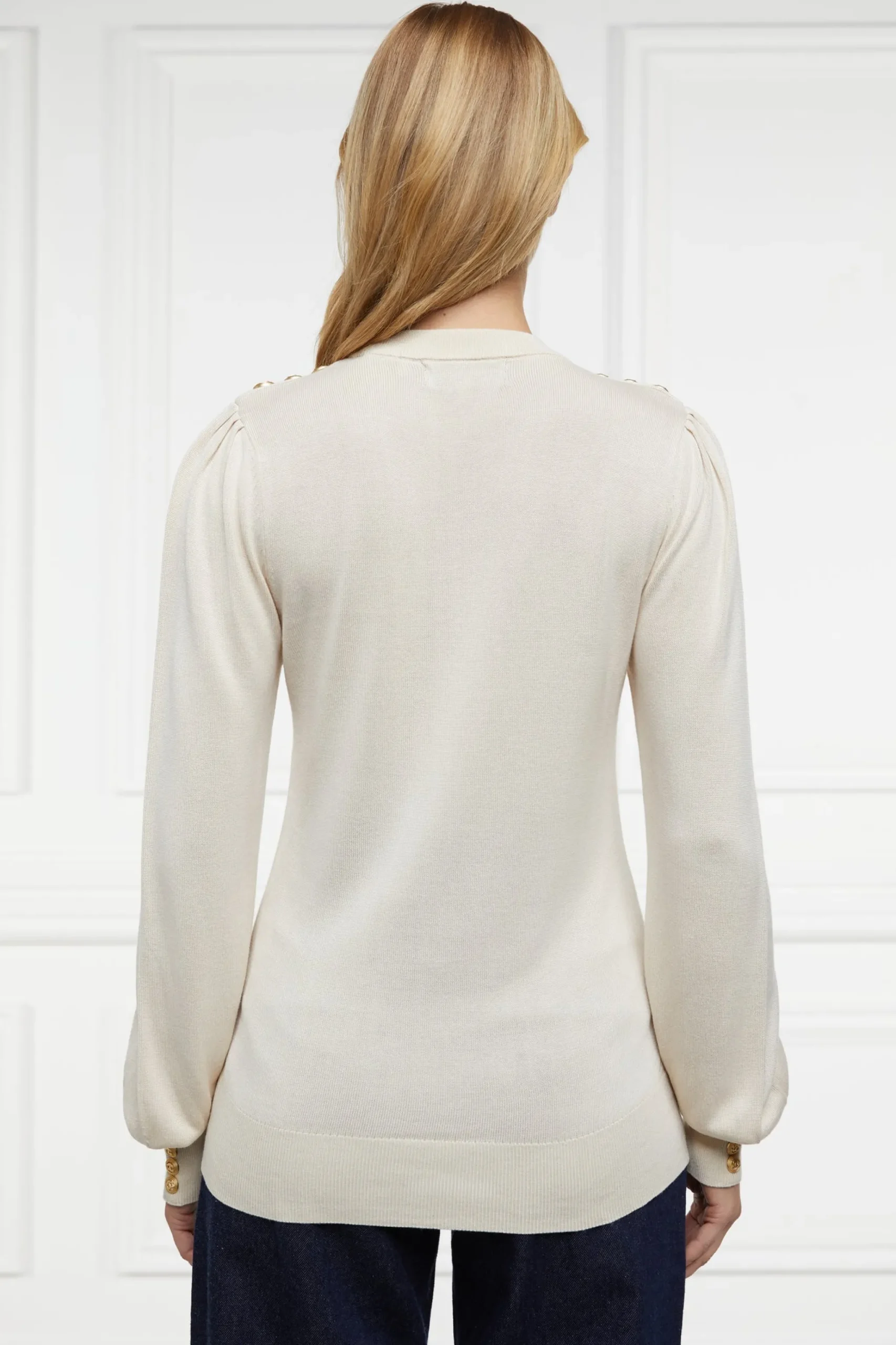 Holland Cooper Kelsie Crew Neck Knit Almond Discount