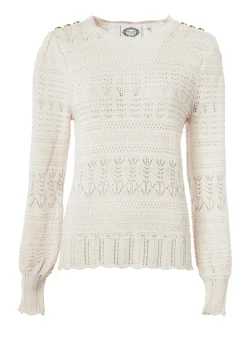 Holland Cooper Kelsie Pointelle Knit Almond Sale