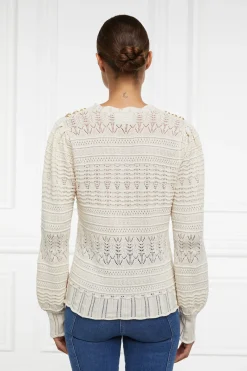 Holland Cooper Kelsie Pointelle Knit Almond Sale
