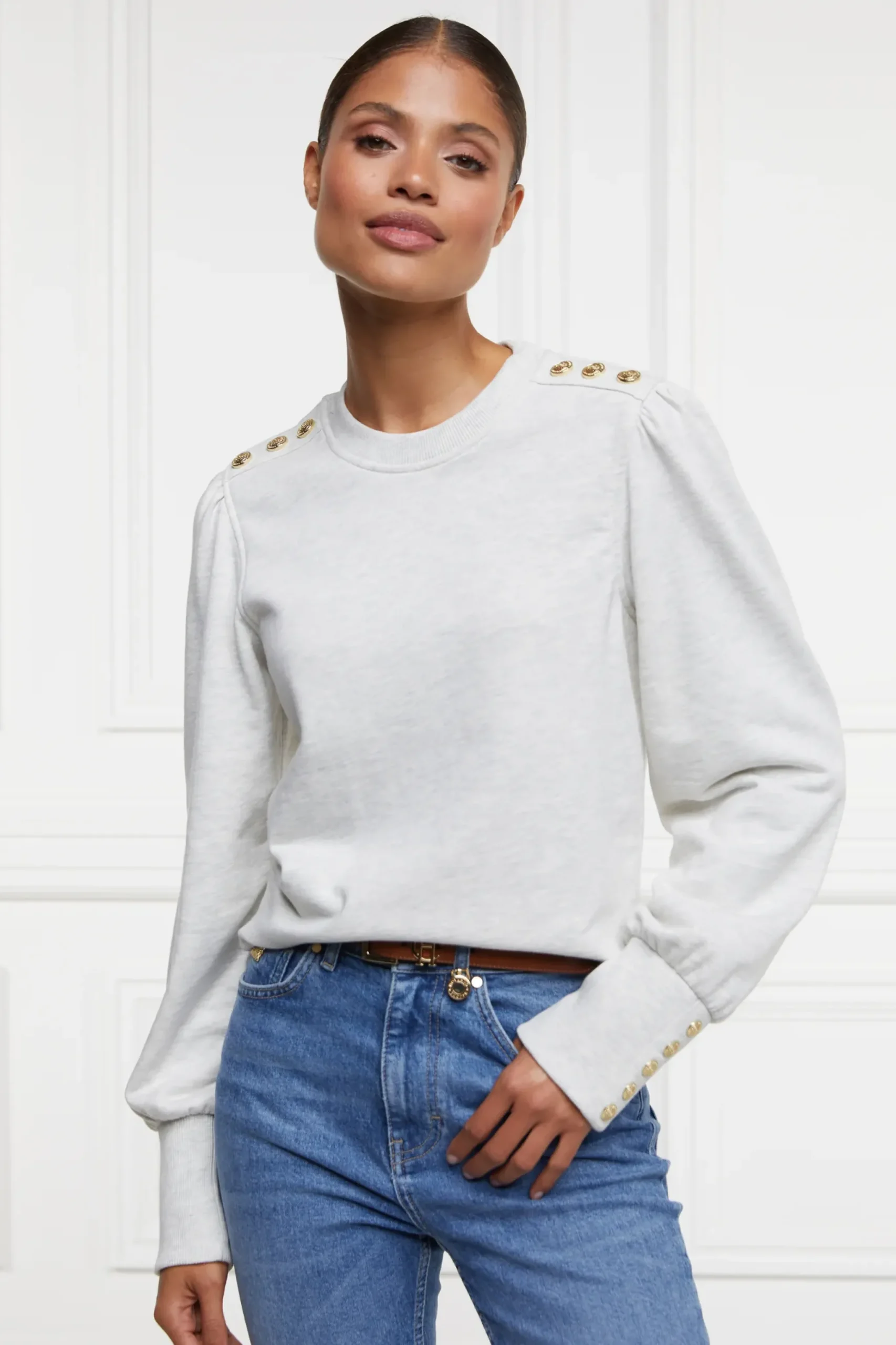 Holland Cooper Kelso Crew Grey Marl Hot
