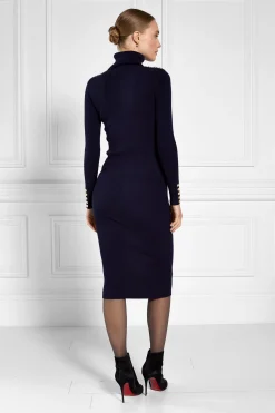 Holland Cooper Kensington Midi Jumper Dress Ink Navy Hot