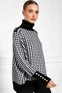 Holland Cooper Kingsbury Cape Knit Houndstooth Discount