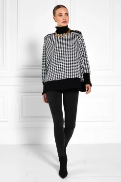 Holland Cooper Kingsbury Cape Knit Houndstooth Discount