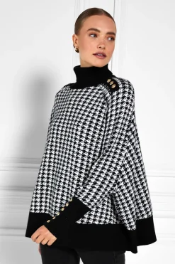 Holland Cooper Kingsbury Cape Knit Houndstooth Discount