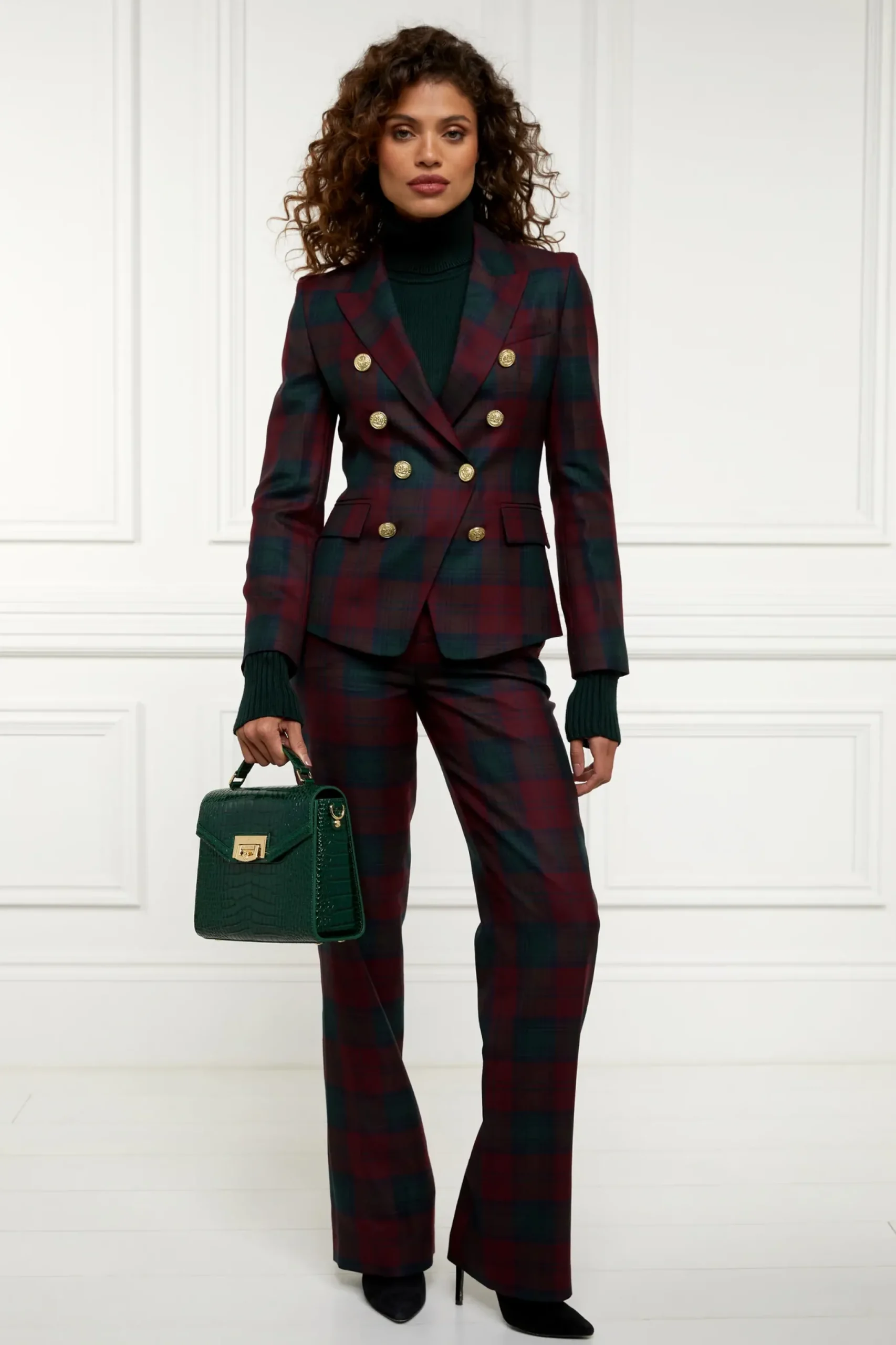 Holland Cooper Knightsbridge Blazer Mulberry Tartan Online