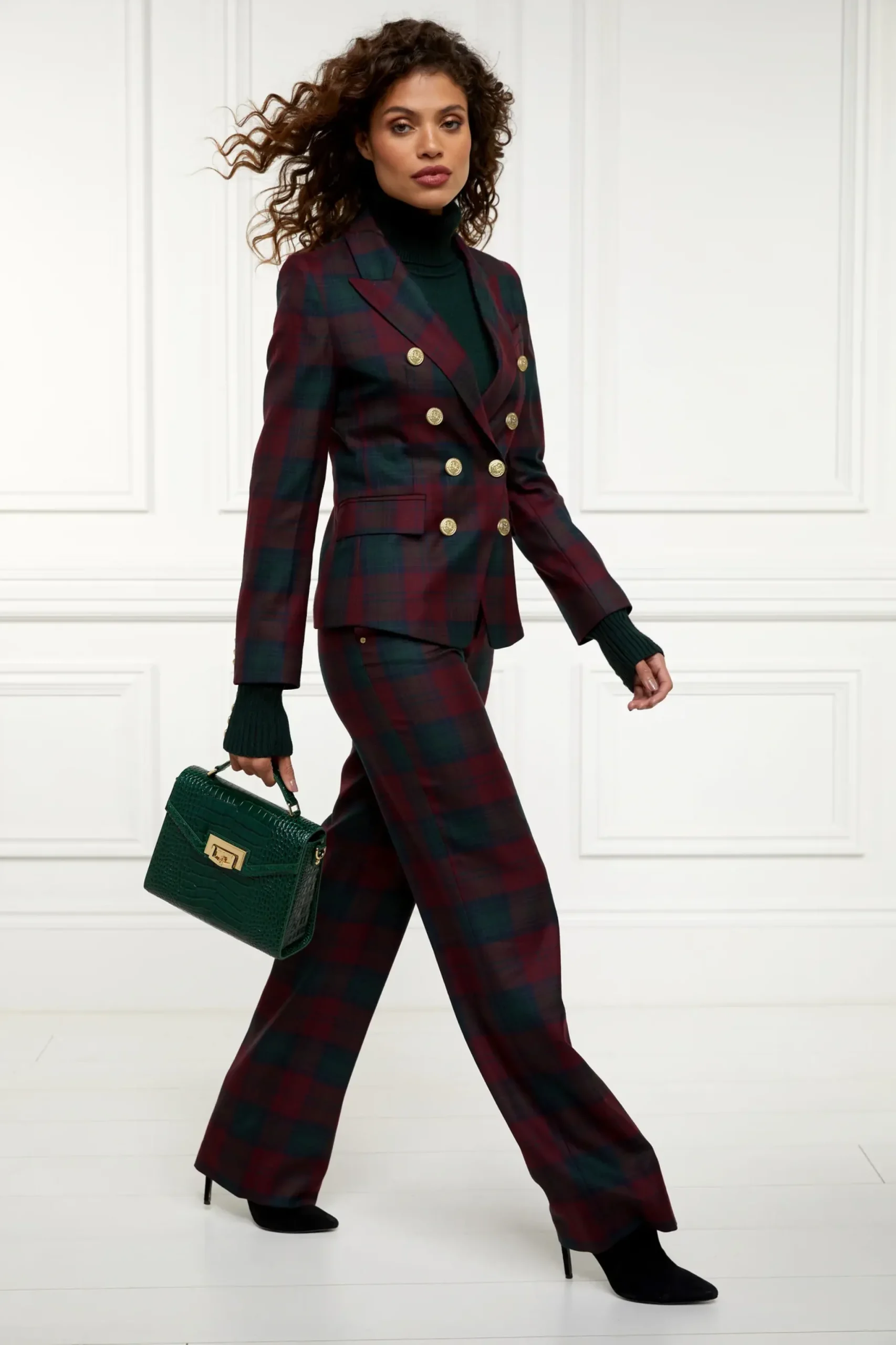 Holland Cooper Knightsbridge Blazer Mulberry Tartan Online