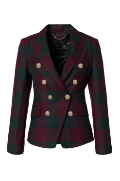 Holland Cooper Knightsbridge Blazer Mulberry Tartan Online