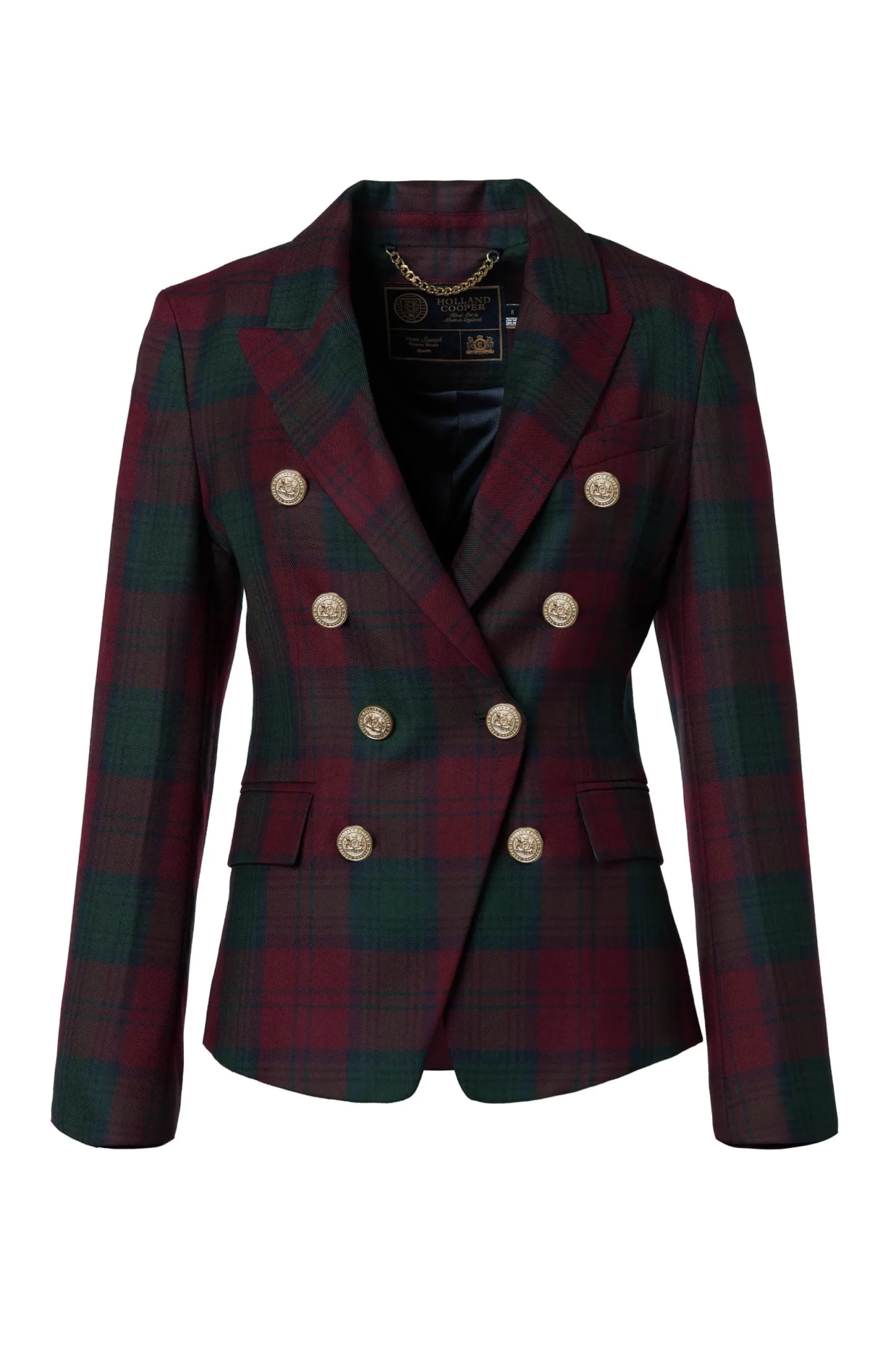 Holland Cooper Knightsbridge Blazer Mulberry Tartan Online