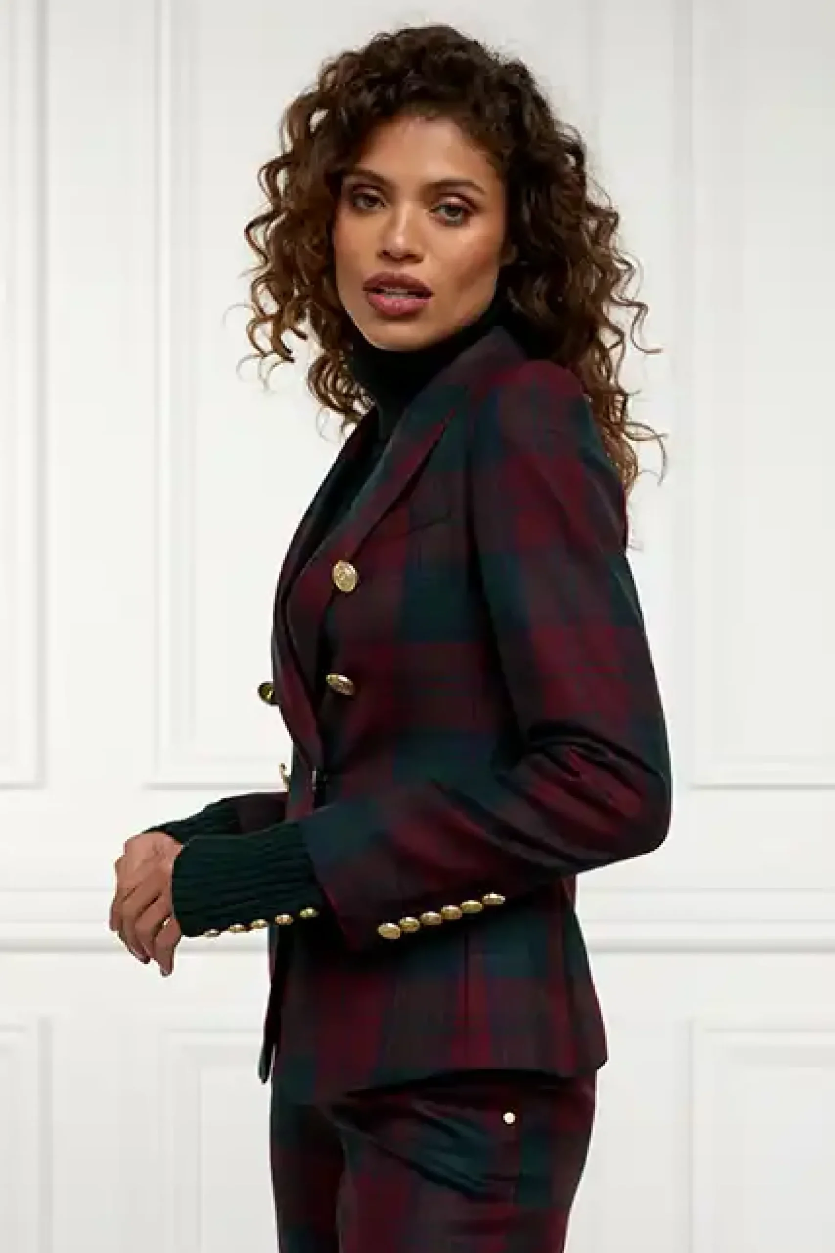 Holland Cooper Knightsbridge Blazer Mulberry Tartan Online