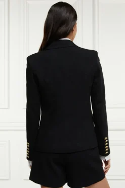 Holland Cooper Knightsbridge Blazer Black Linen Best