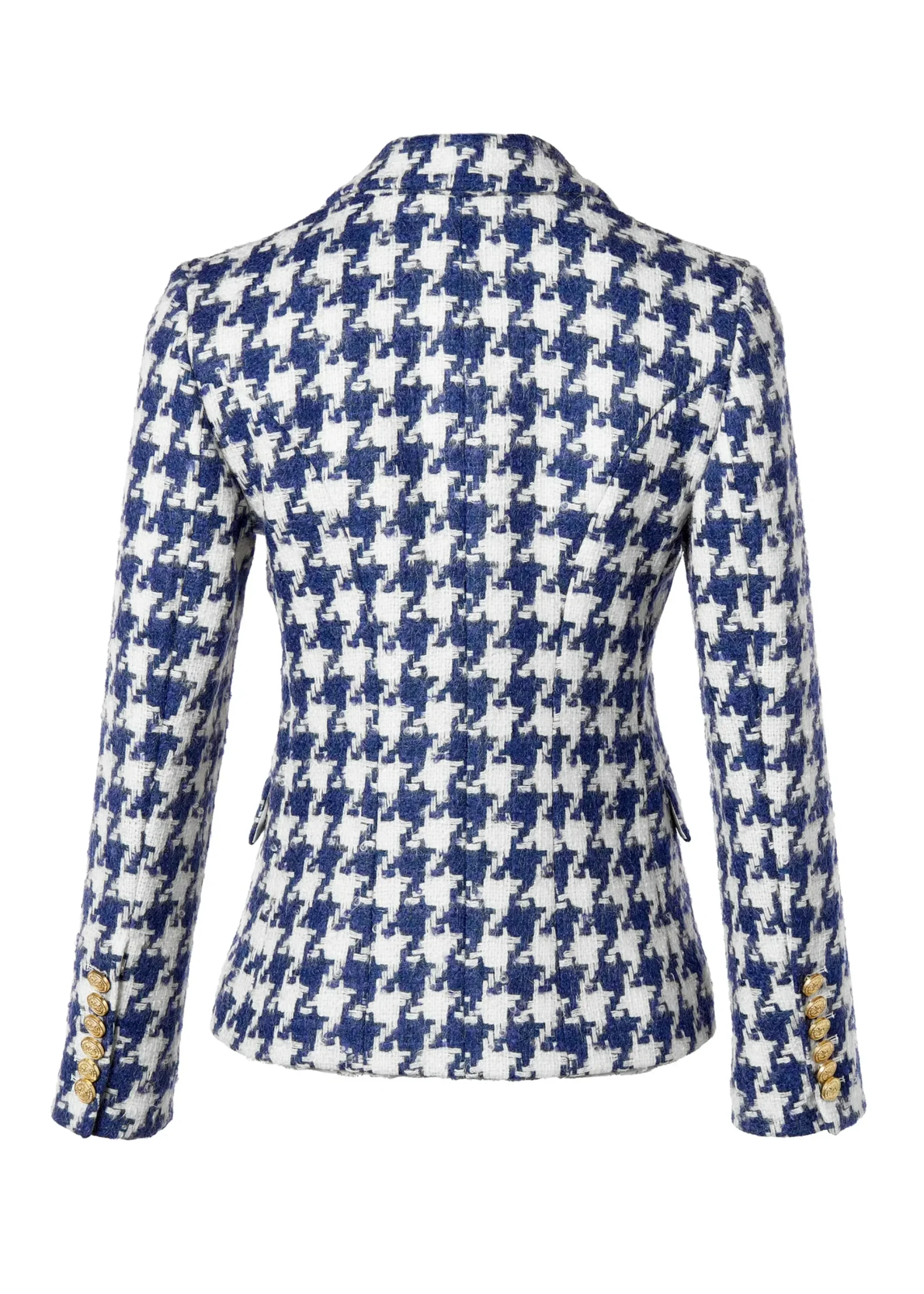 Holland Cooper Knightsbridge Blazer Large Scale Navy Houndstooth