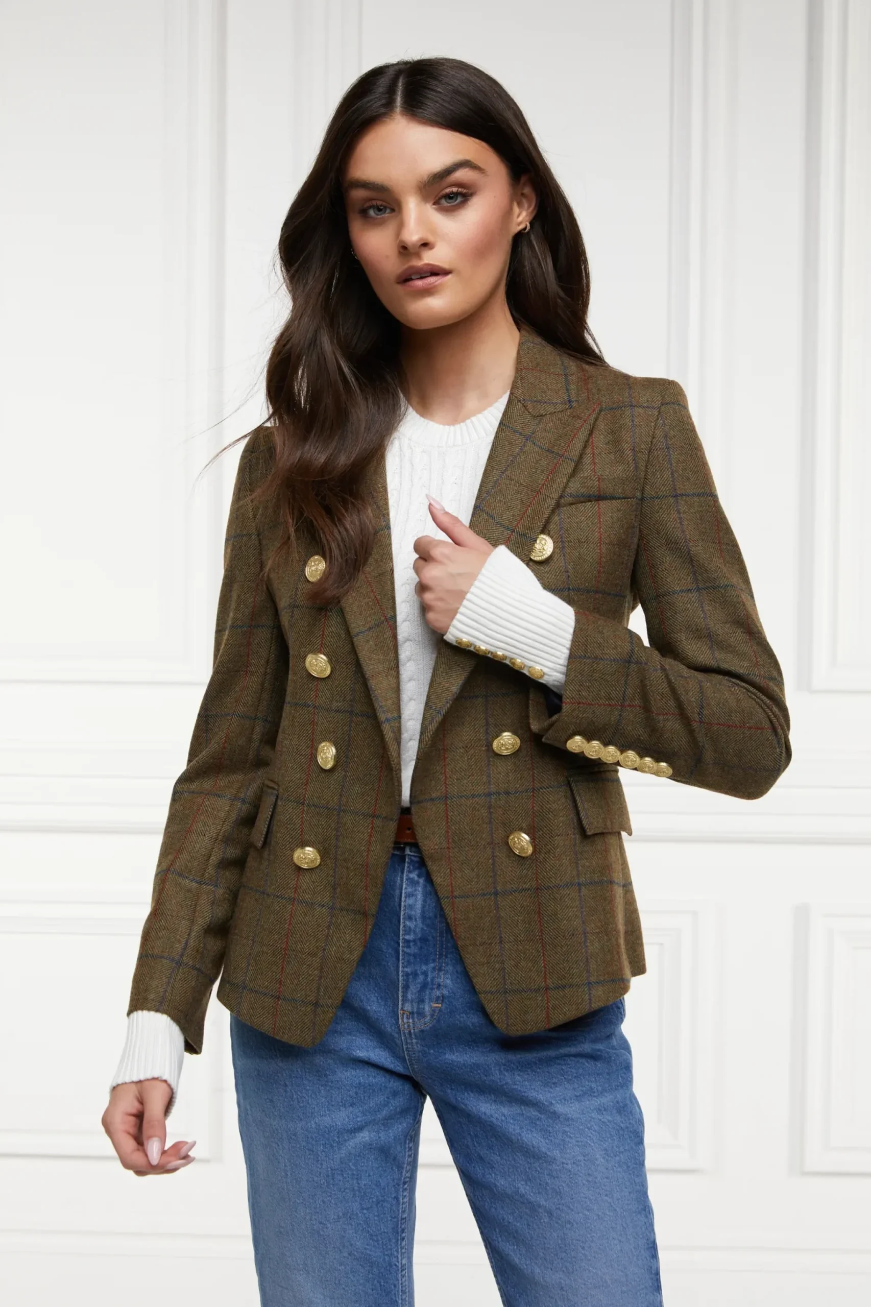 Holland Cooper Knightsbridge Blazer Glen Green New