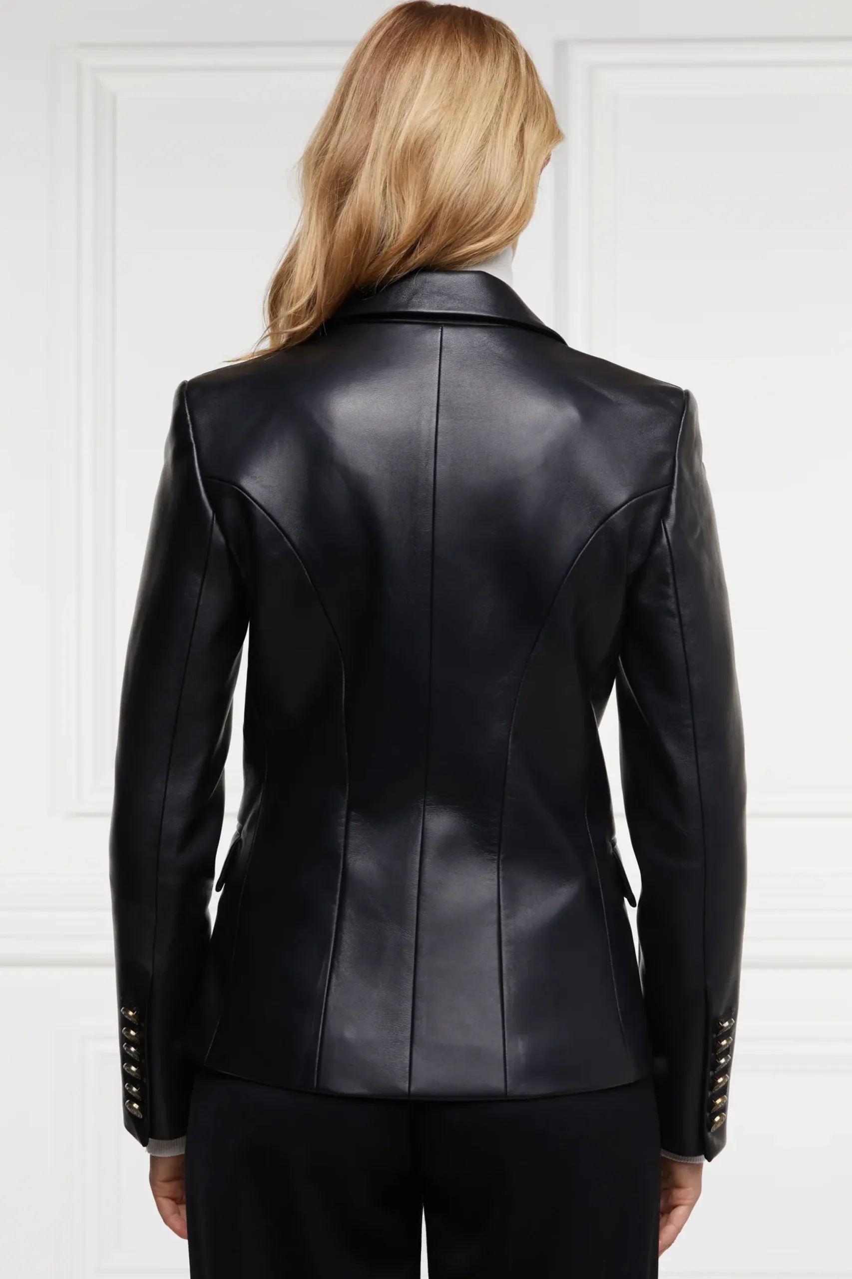 Holland Cooper Knightsbridge Blazer Valencia Leather Black Online
