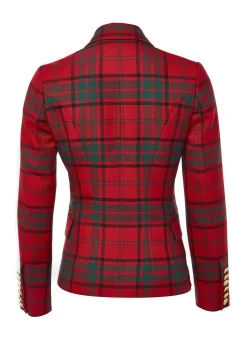 Holland Cooper Knightsbridge Blazer Red Tartan Discount