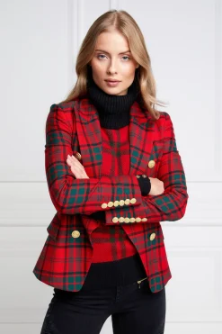 Holland Cooper Knightsbridge Blazer Red Tartan Discount
