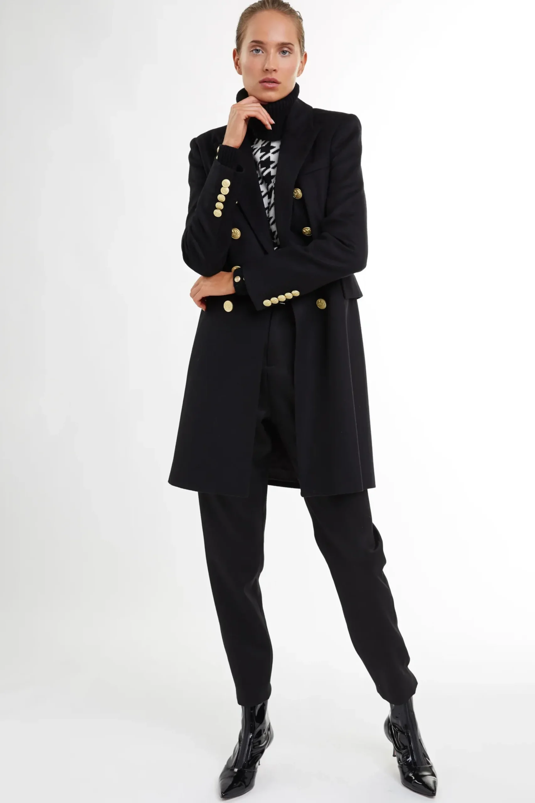 Holland Cooper Knightsbridge Coat Black New