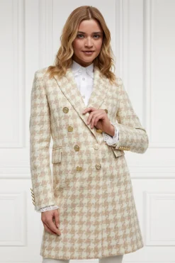 Holland Cooper Knightsbridge Coat Camel Houndstooth Sale