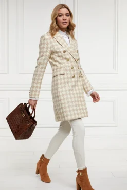 Holland Cooper Knightsbridge Coat Camel Houndstooth Sale