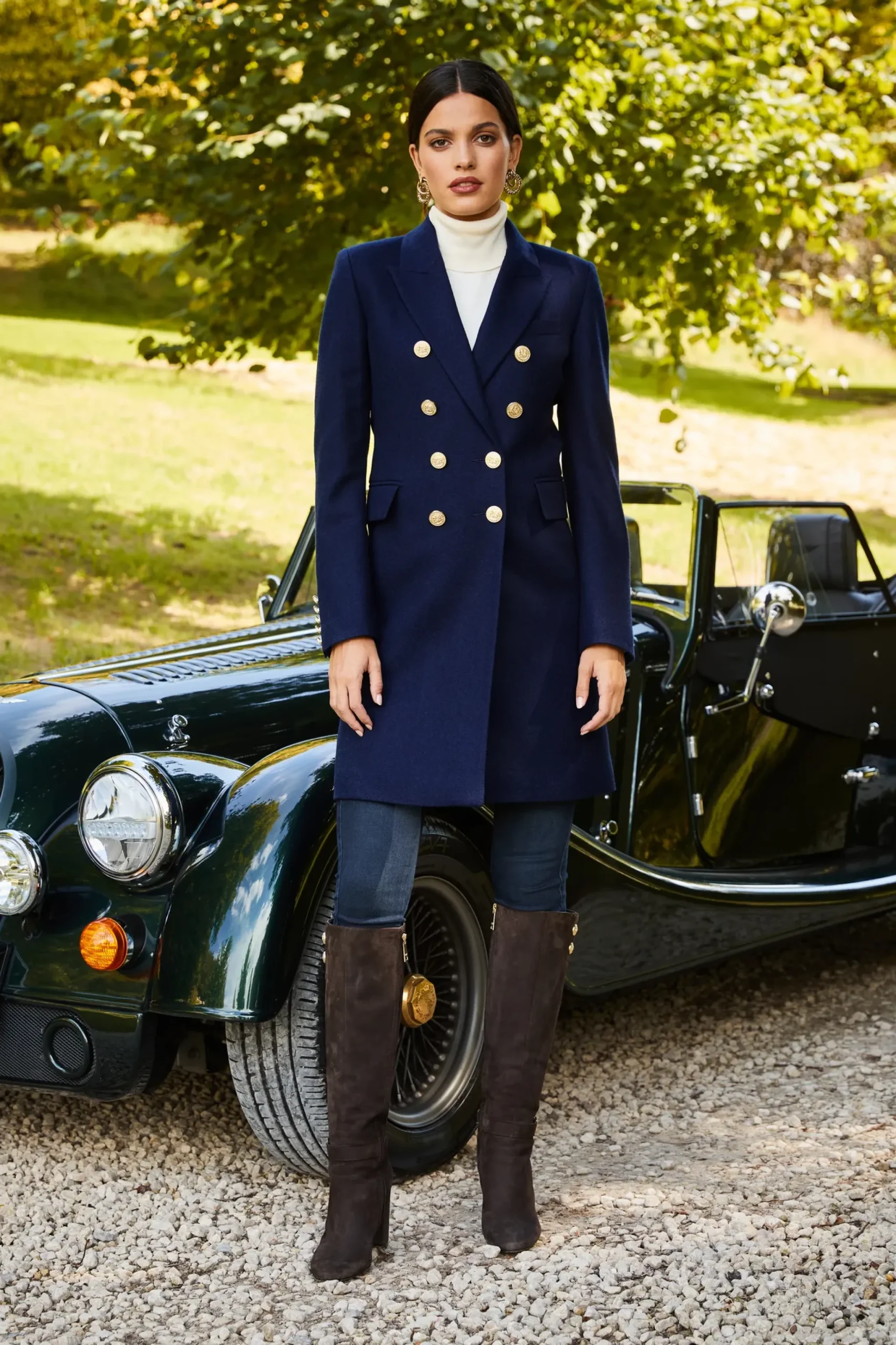 Holland Cooper Knightsbridge Coat Navy