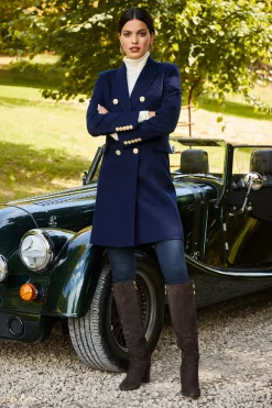 Holland Cooper Knightsbridge Coat Navy